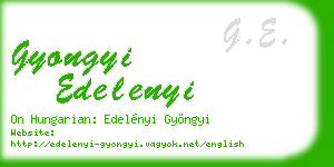 gyongyi edelenyi business card
