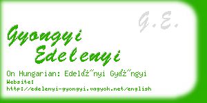 gyongyi edelenyi business card